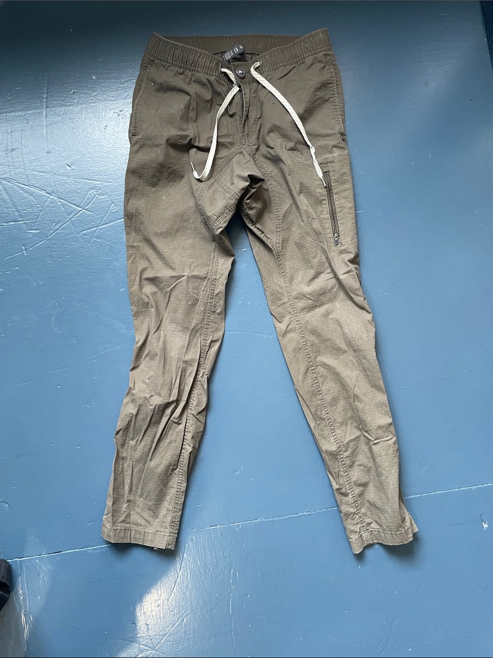 Men's Olive Drawstring Jogger Pants